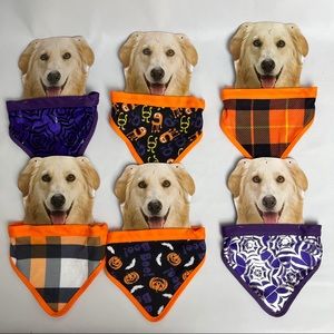 6/pc Fall/Halloween Bandana Set